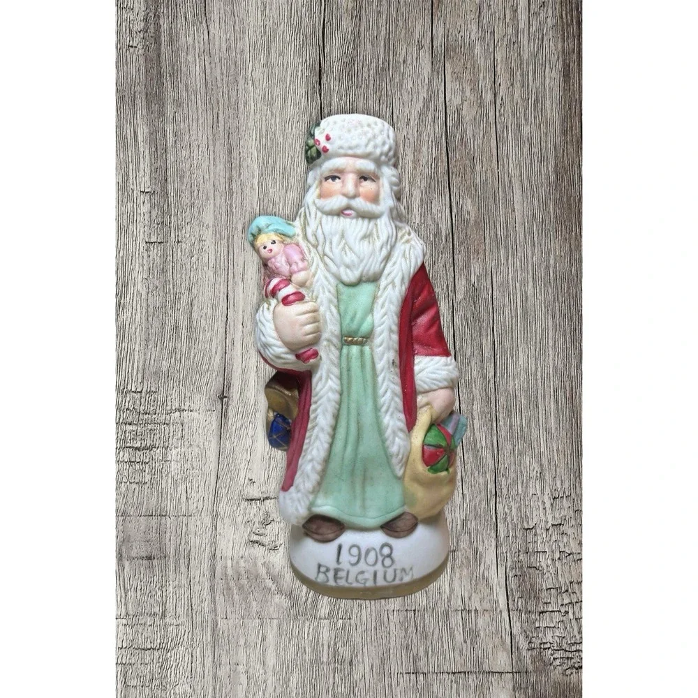 Vintage Old World hand painted Santa's porcelain 1908 Belgium